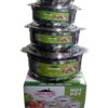 Happy Home 4-Piece Stainless Steel Hotpot Serveware Set