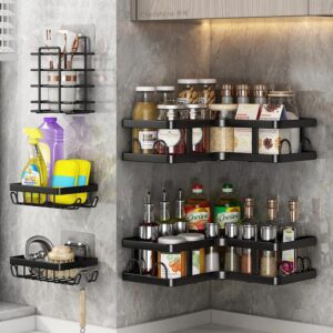 5pcs Corner Shower Caddy Shelf